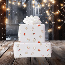 Papel De Regalo Pequeños Navidades Cocinan Patrón Sin Maravilla |