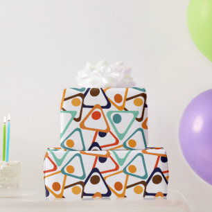 Papel De Regalo Pequeños triángulos de los años 70