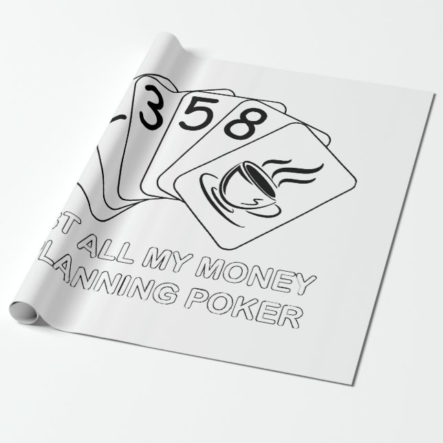 Papel De Regalo Perdí Todo Mi Dinero En Planear Póquer (Desenrollado)