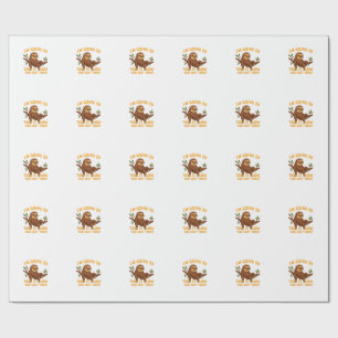 Papel De Regalo Perezoso Animal Divertido Tómelo Lento y Fácil Hoy