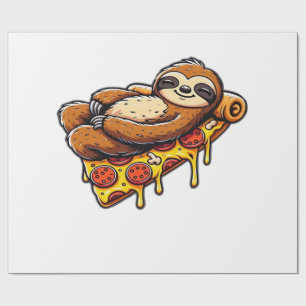 Papel De Regalo Perezoso divertido comiendo pizza, Camiseta clásic