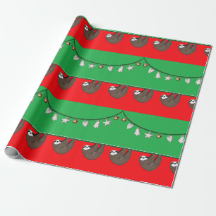 Papel De Regalo Perezoso divertido de Navidad