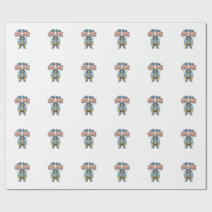 Papel De Regalo Perezoso Divertido Todos Los Ojos Fijos En Mí Dise