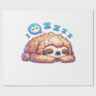 Papel De Regalo Perezoso dormilón kawaii durmiendo Zzz Animal dive