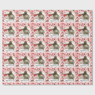 Papel De Regalo Perezoso en el Día de San Valentín
