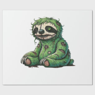 Papel De Regalo Perezoso Zombie Halloween Perezoso Zombie Amante d