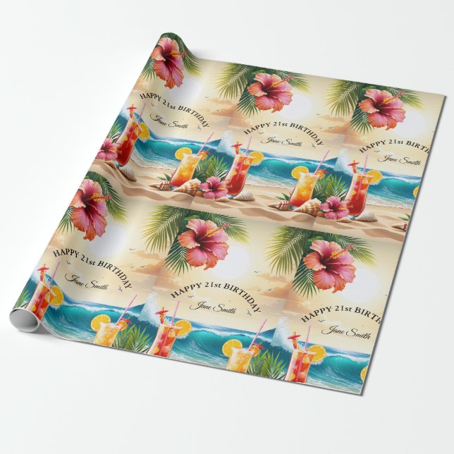 Papel De Regalo Perfecto para celebraciones de hitos - cumpleaños  (Desenrollado)