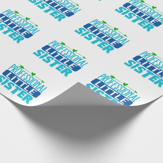 Papel De Regalo Perforación de pintura azul de hermanita profesion (Esquina)