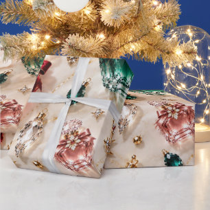 Papel De Regalo Perfume de Joyas de Lujo Navidad