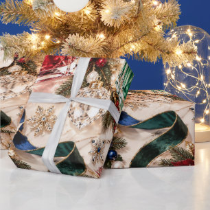 Papel De Regalo Perfume de Joyas de Lujo Navidad