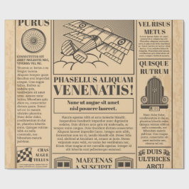 Papel De Regalo periódico antiguo