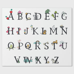 PAPEL DE REGALO PERIÓDICO DE RAPAS: CARTA ALPHABET
