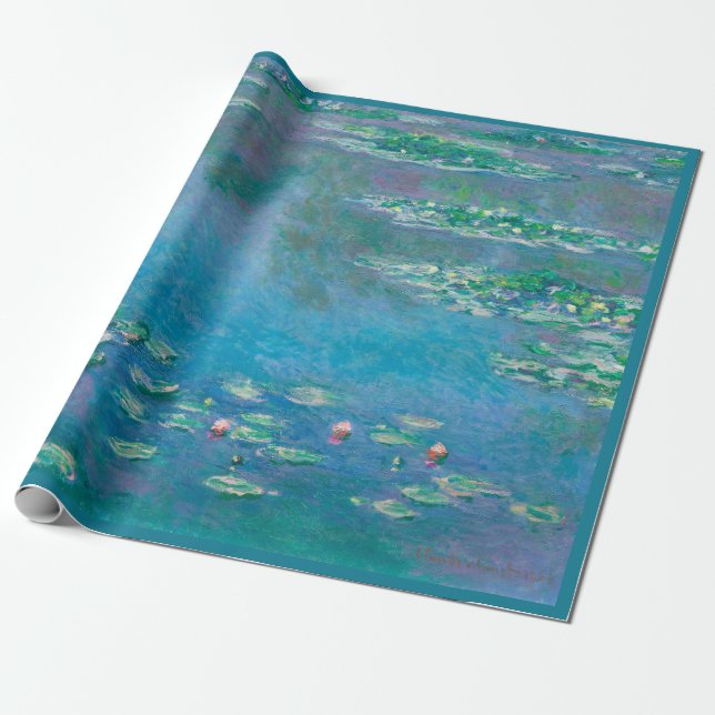 PAPEL DE REGALO PERIÓDICO DE RAPAS: CLAUDE MONET : LILIES DE AGUA (Desenrollado)