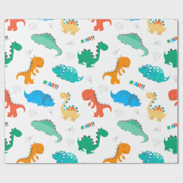 PAPEL DE REGALO PERIÓDICO DE RAPAS: DINOSAURIOS