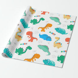 PAPEL DE REGALO PERIÓDICO DE RAPAS: DINOSAURIOS