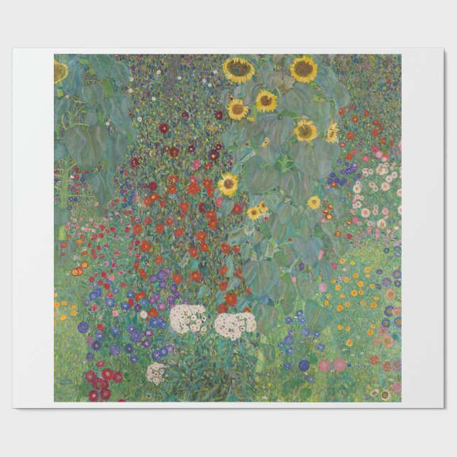 PAPEL DE REGALO PERIÓDICO DE RAPAS: GUSTAV KLIMT : FARM GARDEN (Superficie plana)