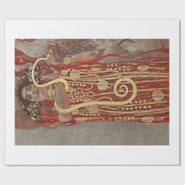 PAPEL DE REGALO PERIÓDICO DE RAPAS: GUSTAV KLIMT : HIGIEIA : 1907