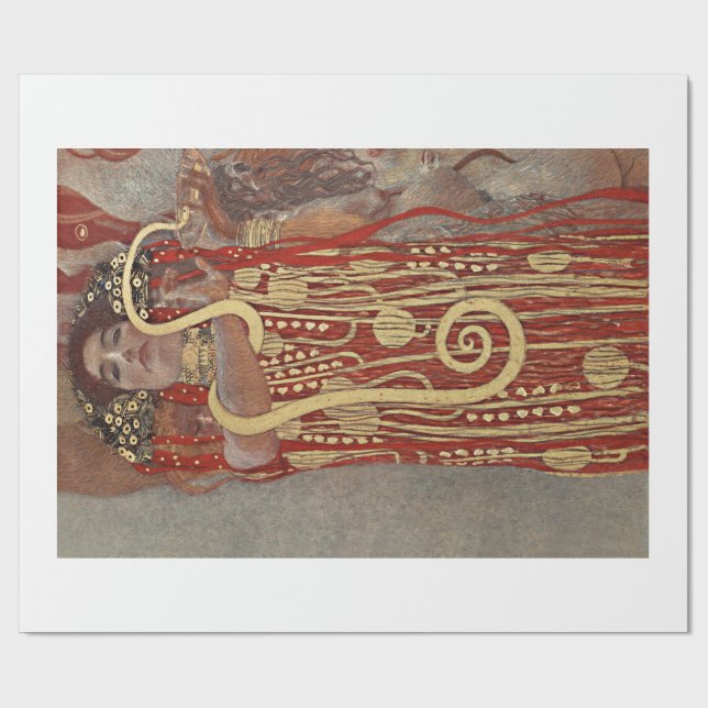 PAPEL DE REGALO PERIÓDICO DE RAPAS: GUSTAV KLIMT : HIGIEIA : 1907 (Superficie plana)
