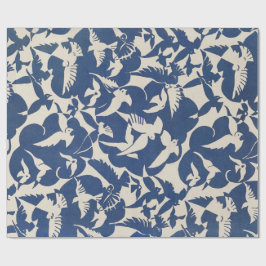 PAPEL DE REGALO PERIÓDICO DE RAPAS: PIGEONS EN BLANCO + AZUL: 1928