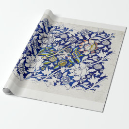 PAPEL DE REGALO PERIÓDICO DE RAPAS: WILLIAM MORRIS : COLOR DE AGUA