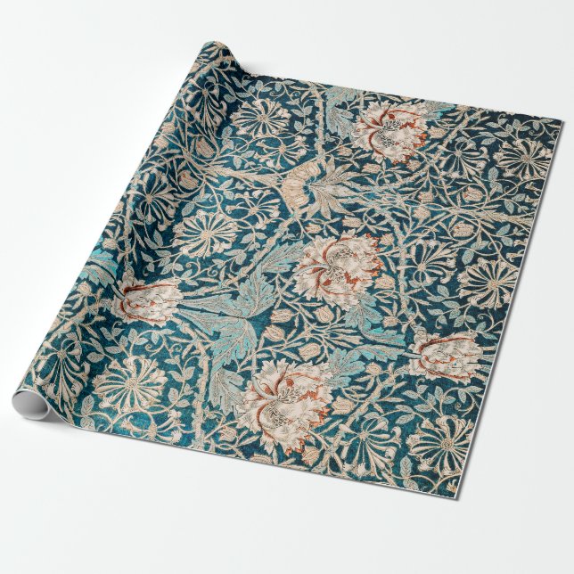 PAPEL DE REGALO PERIÓDICO DE RAPAS: WILLIAM MORRIS : MADRESELVA (Desenrollado)