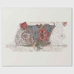 PAPEL DE REGALO PERIÓDICO DE RAPAS: WILLIAM MORRISE : MADRESELVA