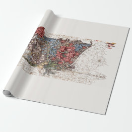 PAPEL DE REGALO PERIÓDICO DE RAPAS: WILLIAM MORRISE : MADRESELVA