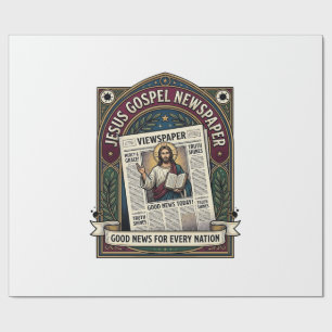 Papel De Regalo Periódico del Evangelio de Jesús Periódico Cristia