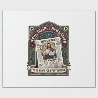 Papel De Regalo Periódico del Evangelio de Jesús Periódico Cristia