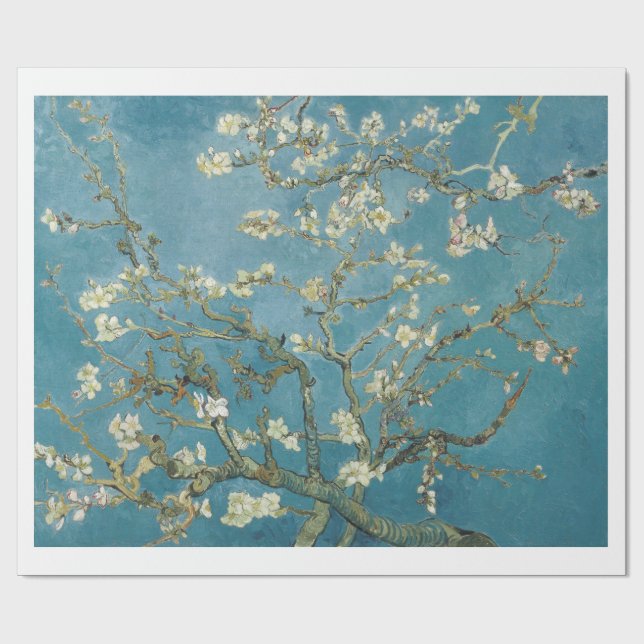 PAPEL DE REGALO PERIÓDICO: VINCENT VAN GOGH, ALMOND BLOSSOM (Superficie plana)