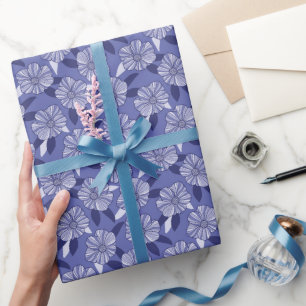 Papel De Regalo Periwinkle Floral Line Art
