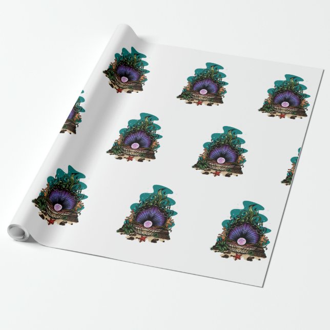 Papel De Regalo Perla Del Mar (Desenrollado)