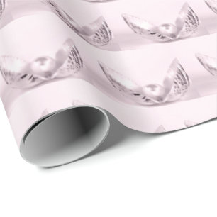 Papel De Regalo perla rosa rubor en la concha