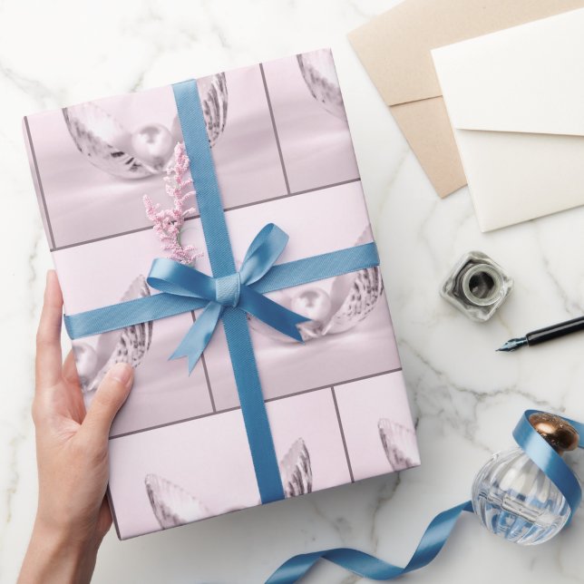 Papel De Regalo Perla Rosada En Las Agujas (Regalar)