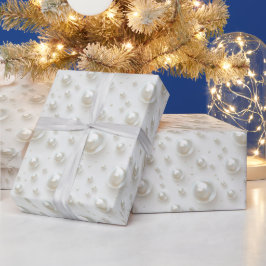 Papel De Regalo Perlas Blancas Elegantes