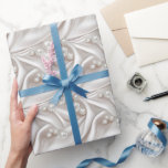 Papel De Regalo Perlas y satén<br><div class="desc">Un elegante patrón atemporal</div>