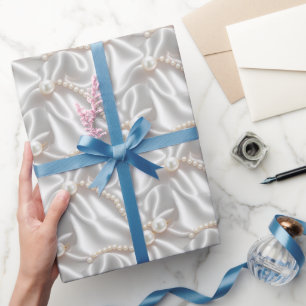 Papel De Regalo Perlas y Satín
