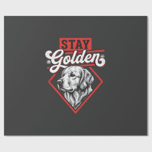 Papel De Regalo Permanece dorado perro retriever dorado