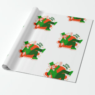 Papel De Regalo permanecer en casa st patricks bloqueo