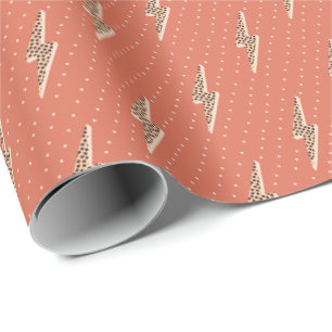 Papel De Regalo Perno de rayo suave rosa