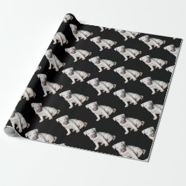 Papel De Regalo Perrito blanco de Pitbull del bebé