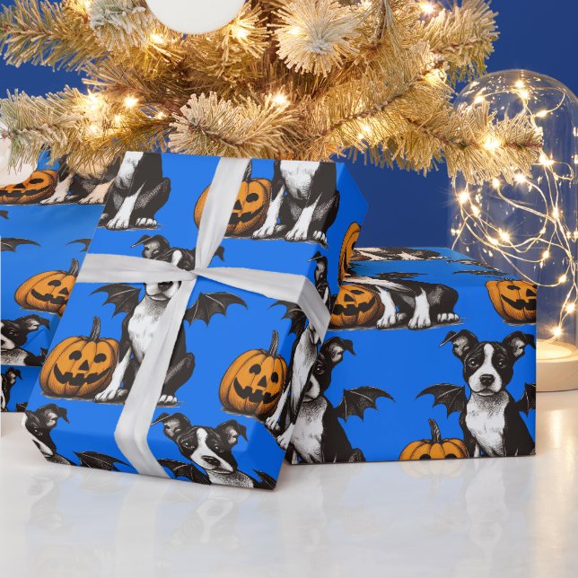 Papel De Regalo Perrito de Halloween (Vacaciones)