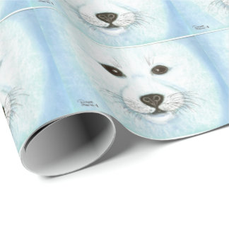 PAPEL DE REGALO PERRITO DE LA CRÍA DE FOCA