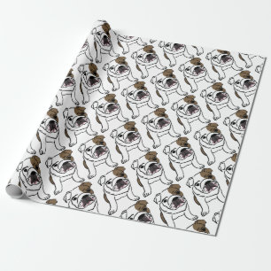 Papel De Regalo Perrito inglés personalizado del bulldog