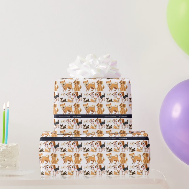 Papel De Regalo Perro (Regalos de fiesta)