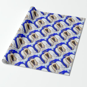 Papel De Regalo Perro afgano ángel