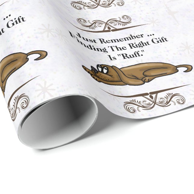 Papel De Regalo Perro agotado: cualquier ajuste de regalo de ocasi (Esquina del rollo)