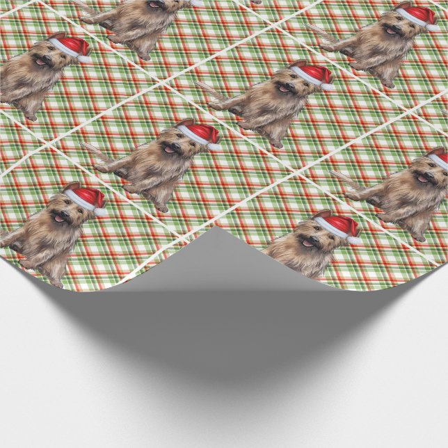 Papel De Regalo Perro Berger Picard y Navidades de vacaciones (Esquina)