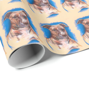 Papel De Regalo Perro Brindle del pitbull