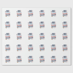 Papel De Regalo Perro Caliente Patriótico Fuegos Artificiales Libe